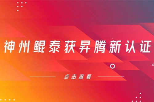 智能算力再添新力,神州获得昇腾新认证